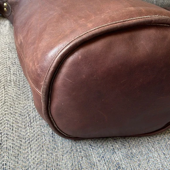 Coach Bleeker Vintage Brown Leather Bucket Crossbody Bag - Picture 8 of 16